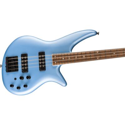 Jackson ジャクソン X Series Spectra Bass SBX IV Matte Blue Frost エレキベース ボディ斜めアングル画像