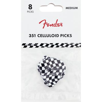 Fender フェンダー 351 Celluloid Picks Checkerboard ギターピック 8枚入り