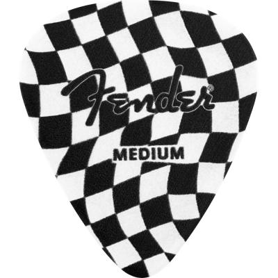 Fender フェンダー 351 Celluloid Picks Checkerboard ギターピック 8枚入り 表面デザイン