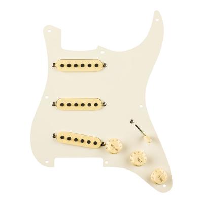 Fender フェンダー Pre-Wired Strat Pickguard Eric Johnson Signature Parchment 8 Hole PG 配線済みピックアップセット