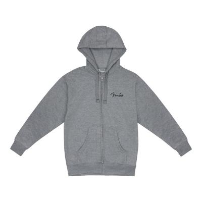 Fender フェンダー Spaghetti Small Logo Zip Front Hoodie Athletic Gray XLサイズ ジップパーカー