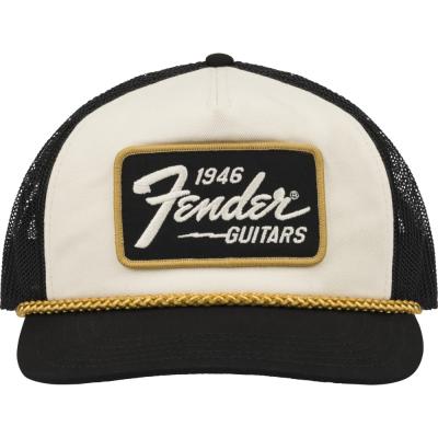 Fender フェンダー 1946 Gold Braid Hat Cream/Black メッシュキャップ 正面画像