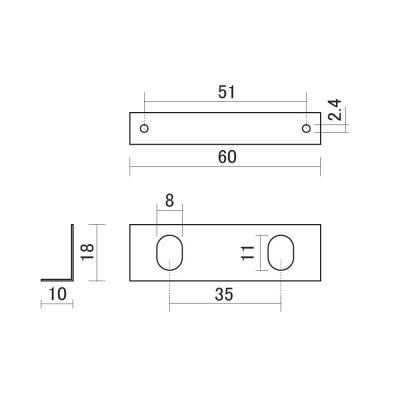 SCUD スカッド HK-44L/JG ジャガータイプ用プリセットポットブラケット サイズ図画像
