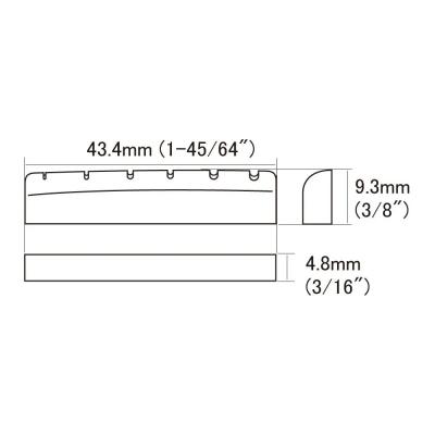 SCUD スカッド HSBV-NG1 ギブソンタイプ用ナット サイズ図画像