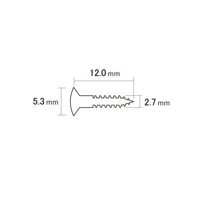 SCUD スカッド TS-11GDH ピックガード用ビス ゴールド 12個入り サイズ図画像