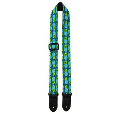 Perri’s ペリーズ FWS15-7096 1.5 TURQ PINE パイナップル柄 グリーン ウクレレストラップ 本体画像2