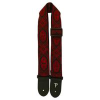 Perri’s ペリーズ TWS-7071 CROSS JACQUARD GUITAR STRAP BLK/RD BLK/RED ブラック レッド ギターストラップ