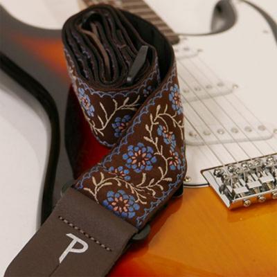 Perri’s ペリーズ TWS-7072 FLORAL JACQUARD GUITAR STRAP BRN/BLU ブラウン ブルー ギターストラップ イメージ画像