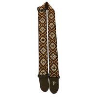 Perri’s ペリーズ TWS-7066 FLORAL JACQUARD GUITAR STRAP BRN/TAN ブラウン ギターストラップ