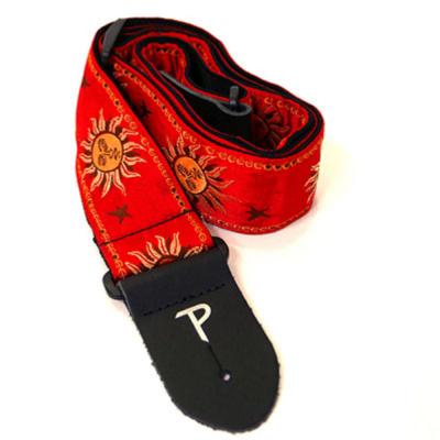 Perri’s ペリーズ TWS-7010 SUNS RED JACQUARD ギターストラップ ペリーズ TWS-7010 SUNS RED JACQUARD ギターストラップ