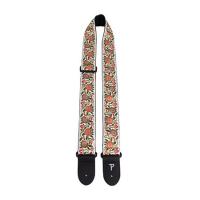 Perri’s ペリーズ TWS-7584 2インチ White With Floral Trail Jacquard Guitar Strap With Triglide ギターストラップ