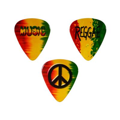 Perri’s ペリーズ LP-PP03 THE REGGAE 6PICKS Guitar Pick ギターピックセット ピックデザイン画像