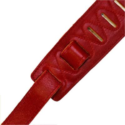 Perri’s ペリーズ AFR25-7085 AFRICA CHERRY RED Guitar strap レッド 革 ギターストラップ 長さ調整部