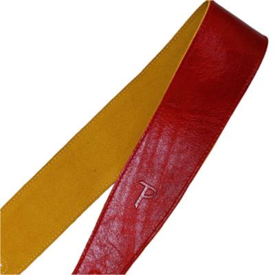 Perri’s ペリーズ AFR25-7085 AFRICA CHERRY RED Guitar strap レッド 革 ギターストラップ 詳細図