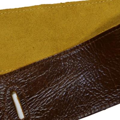 Perri’s ペリーズ AFR25-6875 2.5インチ THE AFRICA CHOCOLATE Guitar strap ブラウン 革 ギターストラップ 詳細図