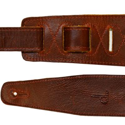 Perri’s ペリーズ AFR25-6872 2.5インチ THE AFRICA RUST Guitar strap ブラウン 革 ギターストラップ 長さ調整部