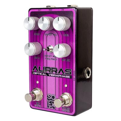 SolidGoldFX ソリッドゴールドエフエックス AURRAS Optical Vibraphase フェイザー ギターエフェクター 全体像