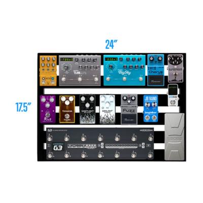 ペダルトレイン エフェクターボード 60×44(cm) Pedaltrain PT-XD24-SC ペダルボード すのこタイプ(簀) ソフトケース付 エフェクターケース 設置例