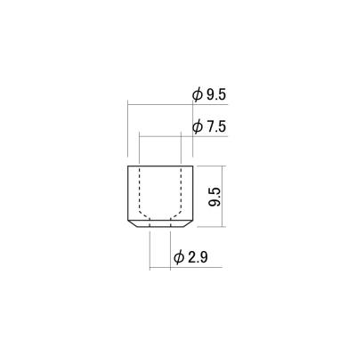 SCUD スカッド MRC-TLSBN ストリングブッシュ レリック仕様 6個入り サイズ図画像