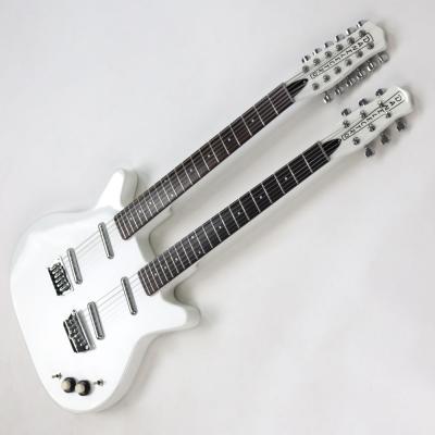 Danelectro ダンエレクトロ DOUBLE NECK 6-12 WHT ダブルネック エレキギター カッタウェイ部分からサイド