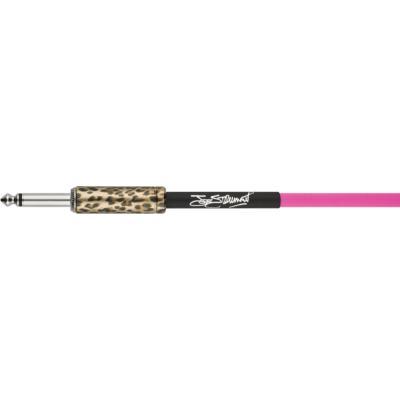 Fender フェンダー Joe Strummer 13ft Instrument Cable Pink Leopard 4m ギターケーブル シールドケーブル サイン画像