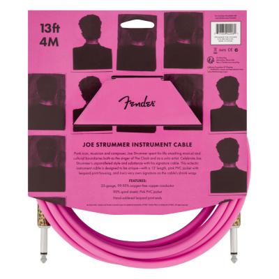 Fender フェンダー Joe Strummer 13ft Instrument Cable Pink Leopard 4m ギターケーブル シールドケーブル パッケージ裏画像