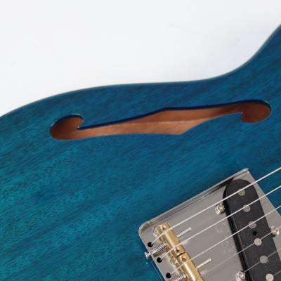 フジゲン エレキギター FUJIGEN FGN NTE110MMHT TBL 01 シンライン Neo Classic ネオクラシック Transparent Blue トランスペアレントブルー fホール画像