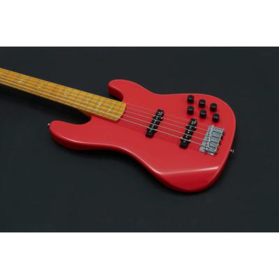 Markbass マークベース MB GV5 GLOXY VAL Fiesta Red CR MP 5弦エレキベース ボディ斜めアングル画像