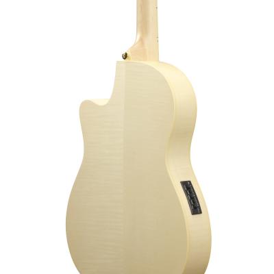 IBANEZ アイバニーズ GA39TCE-NTF Nylon Electric Acoustic Guitar NTF ナイロン弦 薄胴 エレガットギター ボディバック斜めアングル画像