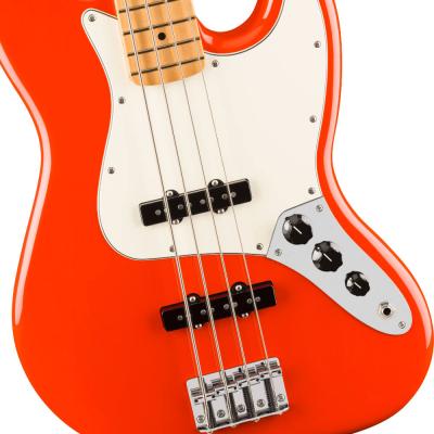 Fender フェンダー Player II Jazz Bass MN Coral Red エレキベース ジャズベース ボディ画像