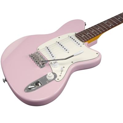 IBANEZ アイバニーズ TM730-PPK J-LINE Talman Pastel Pink エレキギター ボディ斜めアングル画像