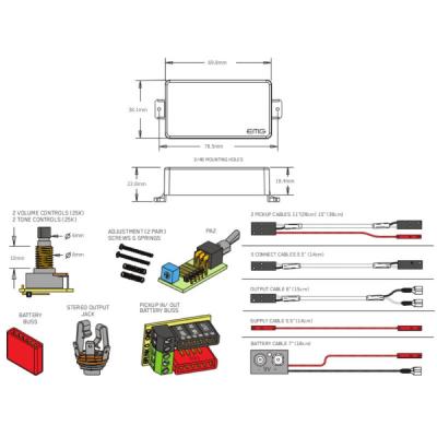 EMG イーエムジー KFK set エレキギター用ピックアップ Slayer Kerry King シグネイチャーセット サイズ表