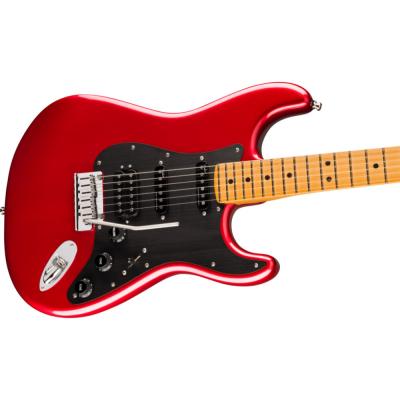 Fender フェンダー American Ultra II Stratocaster HSS MN Sinister Red エレキギター ストラトキャスター ボディ斜めアングル画像