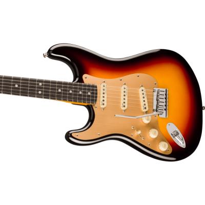 Fender フェンダー American Ultra II Stratocaster Left-Hand EB Ultraburst レフティ エレキギター ストラトキャスター ボディ斜めアングル画像