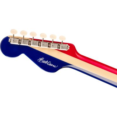 Fender フェンダー Buck Owens Kingman with Case Red White and Blue エレクトリックアコースティックギター ヘッドバック画像