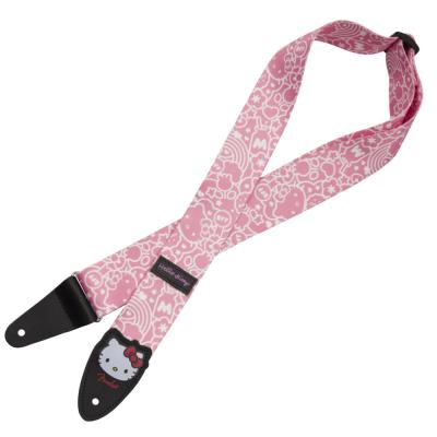 Fender フェンダー Fender x Hello Kitty Polyester Strap Pink ギターストラップ