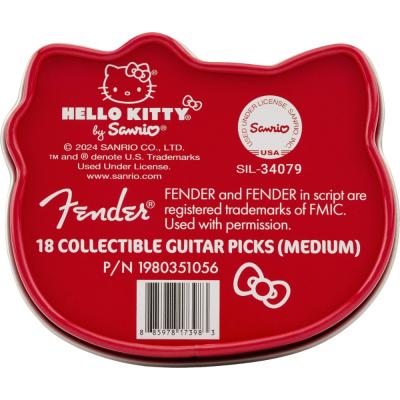 Fender フェンダー Fender x Hello Kitty Pick Tin 18 Pack ギターピック 18枚入り ケース裏面