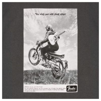 Fender フェンダー Vintage Ad Biker Tee Graphite Mサイズ Tシャツ 半袖 デザイン詳細