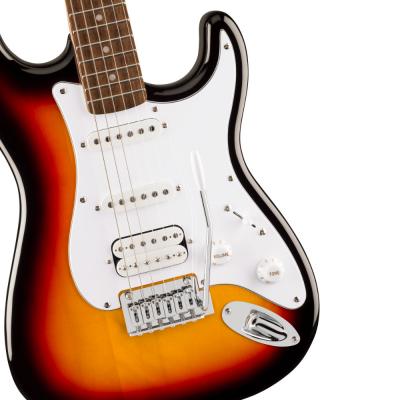 Squier スクワイヤー スクワイア Affinity Series Stratocaster Junior HSS Laurel Fingerboard White Pickguard 3-Color Sunburst ボディトップ