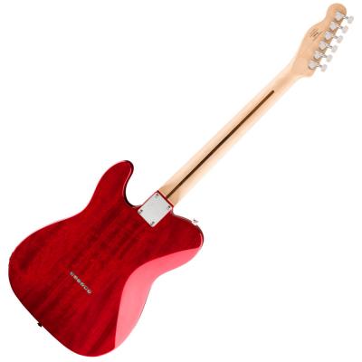 Squier スクワイヤー スクワイア Affinity Series Telecaster FMT SH Laurel Fingerboard White Pickguard Crimson Red Transparent エレキギター ボディバック