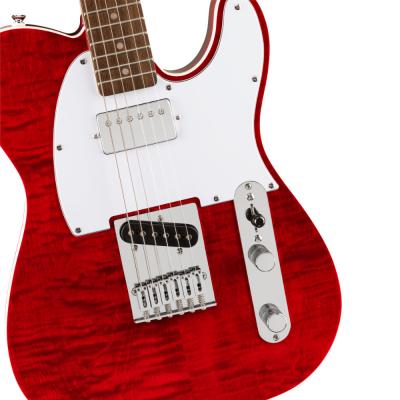 Squier スクワイヤー スクワイア Affinity Series Telecaster FMT SH Laurel Fingerboard White Pickguard Crimson Red Transparent エレキギター ボディトップ