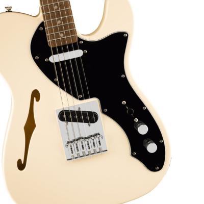 Squier スクワイヤー スクワイア Affinity Series Telecaster Thinline Laurel Fingerboard Black Pickguard Olympic White エレキギター ボディトップ