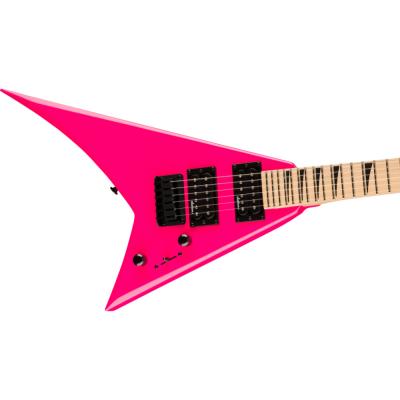 Jackson ジャクソン JS Series Rhoads Minion JS1X MF Neon Pink エレキギター ボディ斜めアングル画像