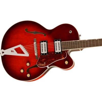 GRETSCH グレッチ G2420 Streamliner Hollow Body with Chromatic II Tailpiece CLRT BRST エレキギター フルアコ ボディ斜めアングル画像