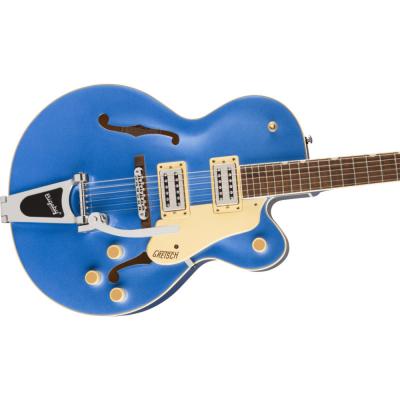 GRETSCH グレッチ G2420T Streamliner Hollow Body with Bigsby FRLN BLU エレキギター フルアコ ボディ斜めアングル画像