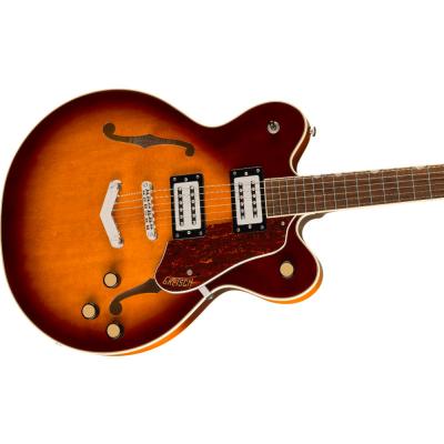 GRETSCH グレッチ G2622 Streamliner Center Block Double-Cut with V-Stoptail FRGLW エレキギター セミアコースティックギター ボディ斜めアングル画像