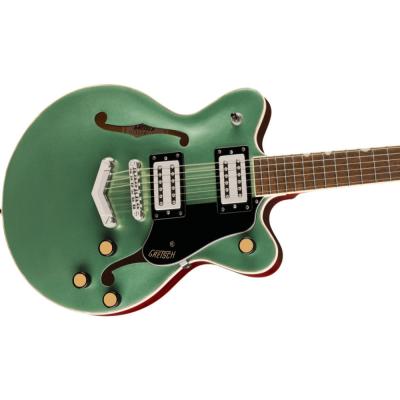 GRETSCH グレッチ G2655 Streamliner Center Block Jr. Double-Cut with V-Stoptail STL OLV エレキギター セミアコースティックギター ボディ斜めアングル画像