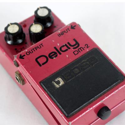 【中古】 アナログディレイ エフェクター BOSS DM-2 Delay 前期モデル ギターエフェクター 本体ペダル部分拡大画像