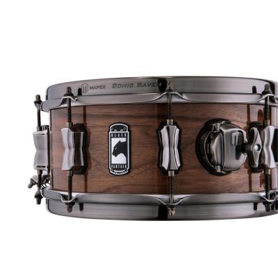 MAPEX メイペックス BPNWN2550LXN Goblin 12 x 5.5 High-Gloss Natural Walnut Finish スネアドラム ロゴ