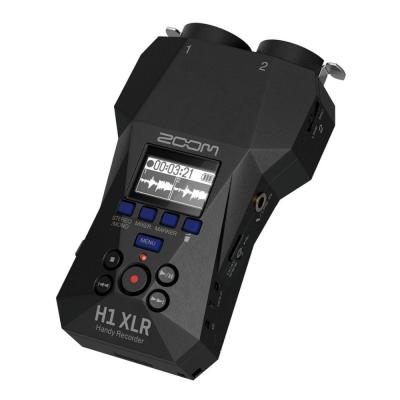 ZOOM ズーム H1 XLR 32bitフロート録音 ハンディーレコーダー 斜めアングル画像